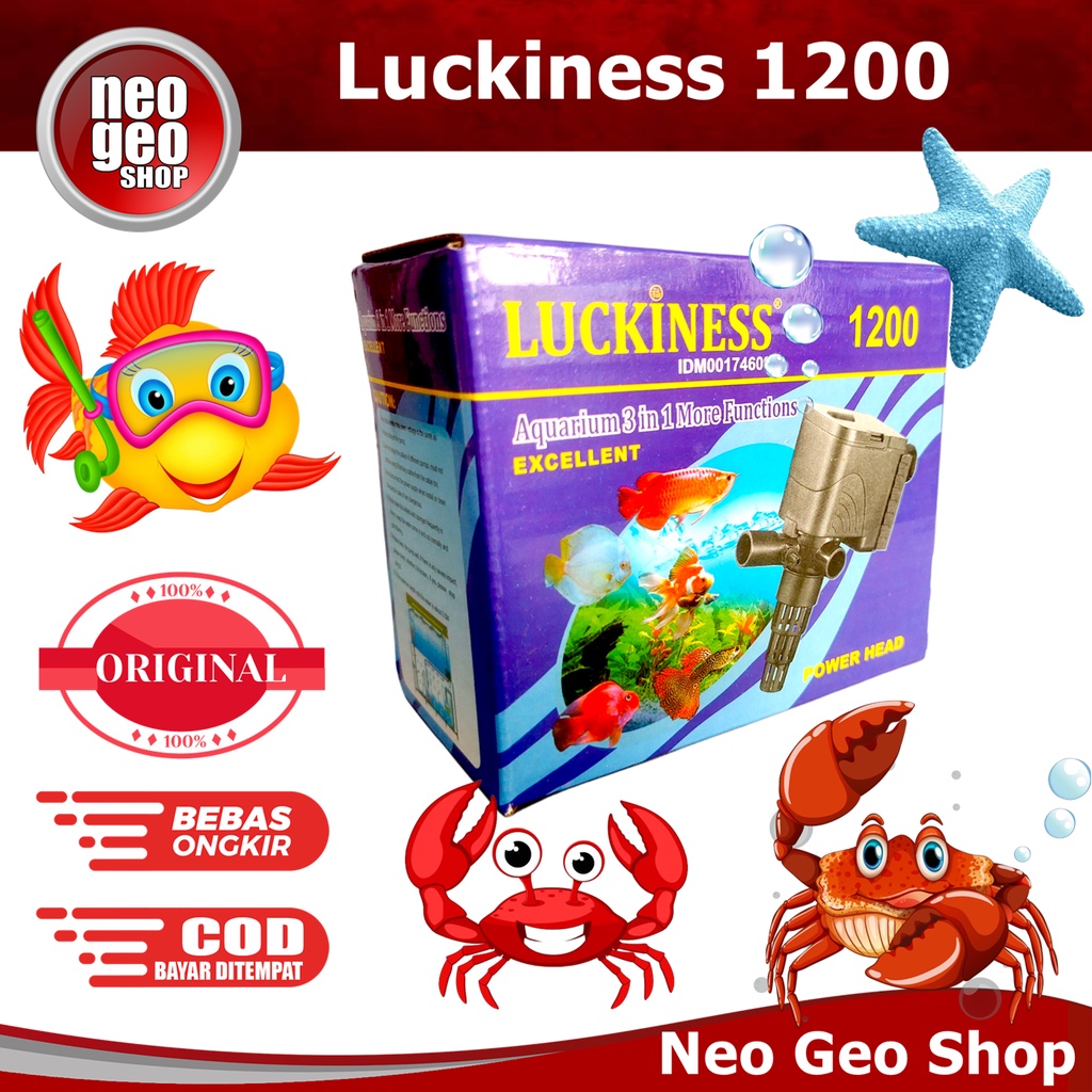 Lukiness 1200 MESIN POMPA AIR CELUP WATERPUMP AQUARIUM AQUASCAPE