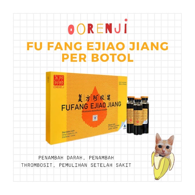 Fufang ejiao ecer per botol obat anemia kucing