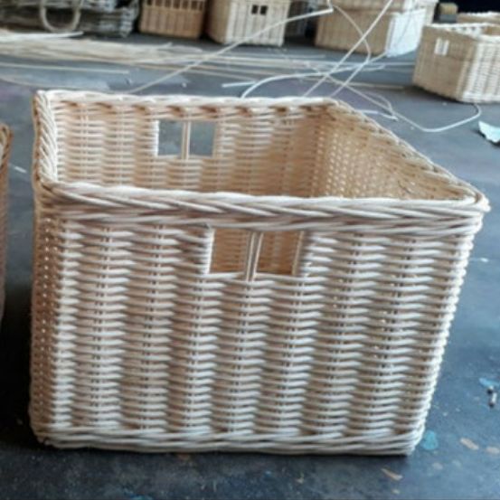 keranjang rotan kotak serbaguna dan sovenir murah 17 X 17 X 14 cm