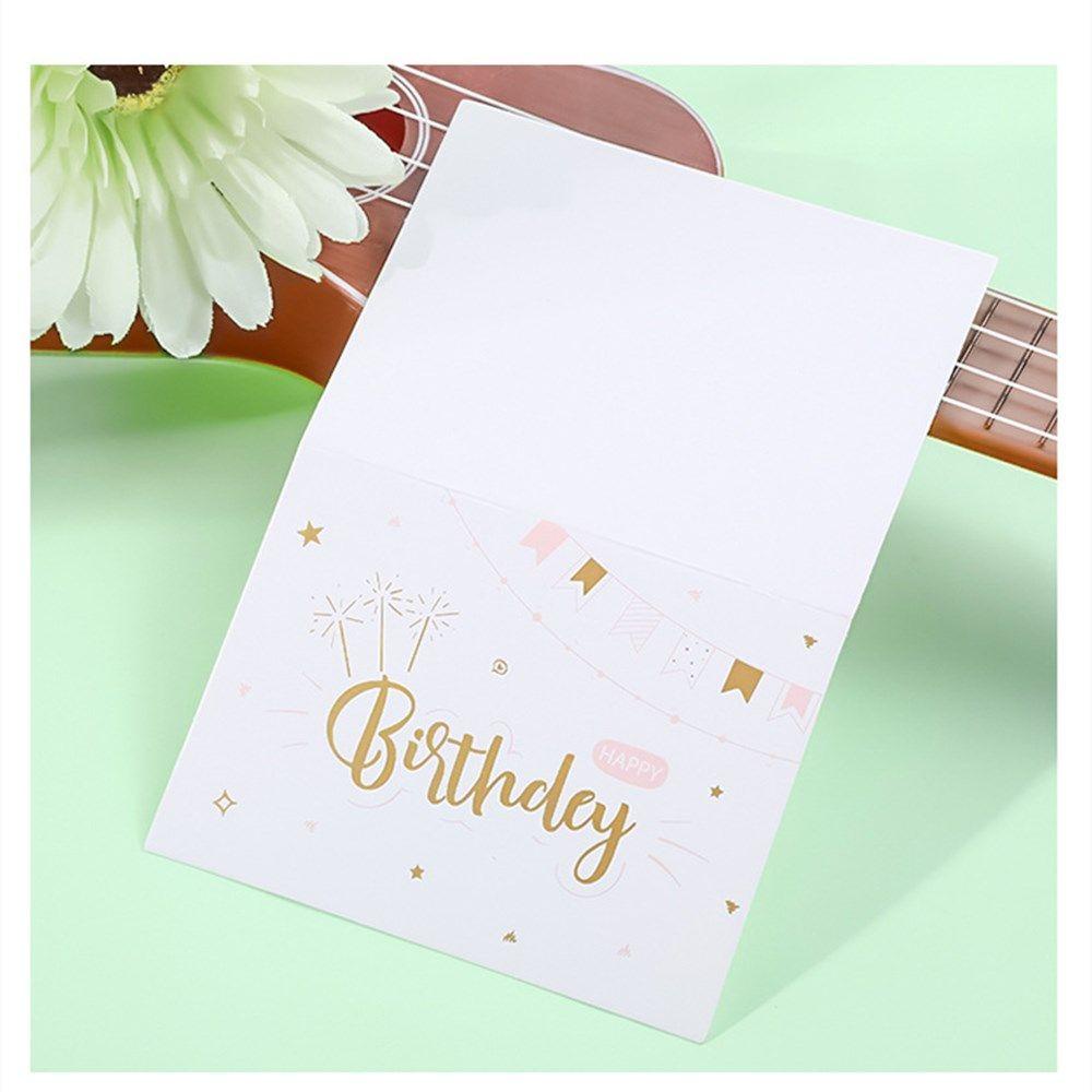 Solighter Thanks Card Bronzing Paket Sisipan Shopping Gift Happy Birthday