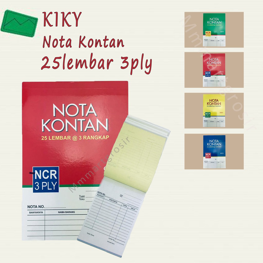 Kiky / Nota Kontan / Nota Kecil / 25lembar 3ply