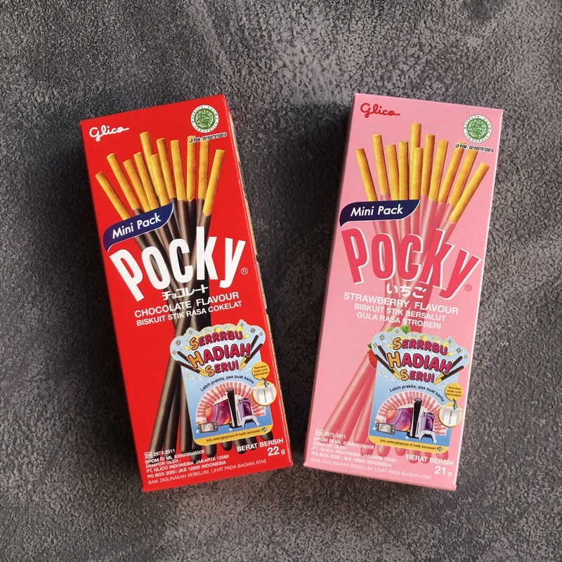 

POCKY GLICO COKLAT & STRAWBERRY - 22gr