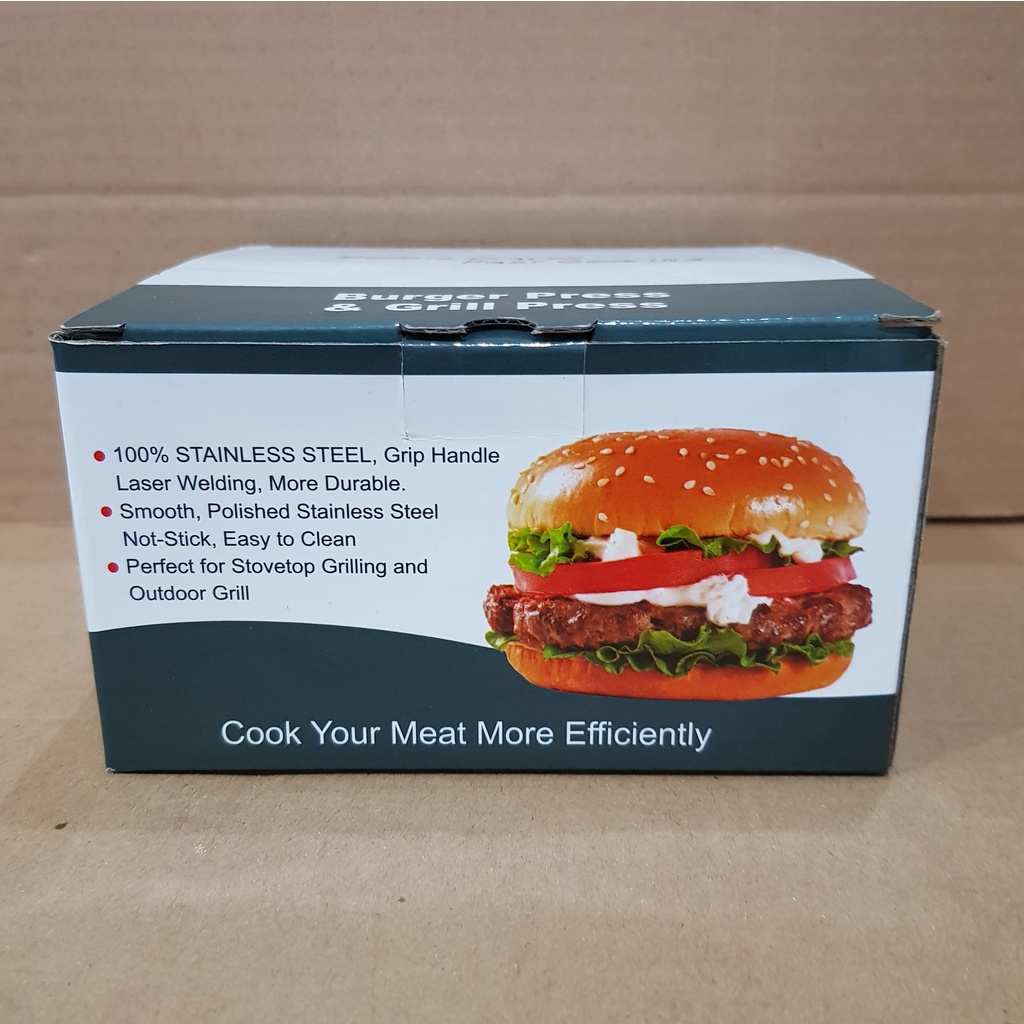 burger bacon press / penekan daging burger / penekan lapis legit stainless tebal 2mm