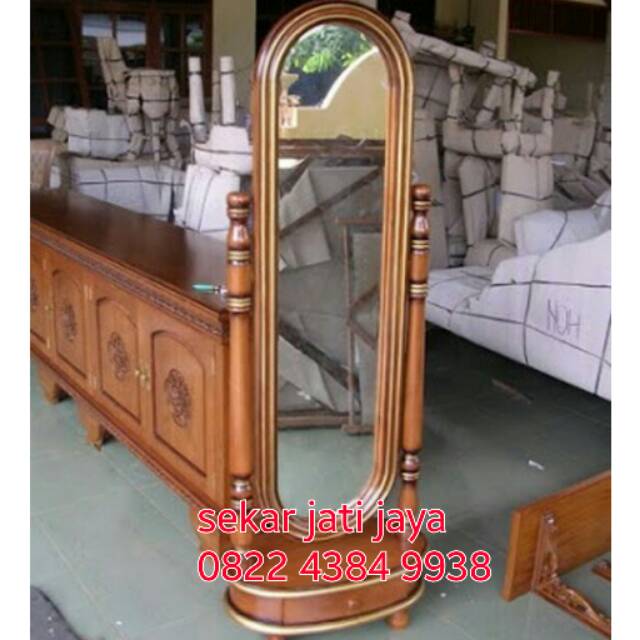 Kaca rias cermin pengilon minimalis jati jepara