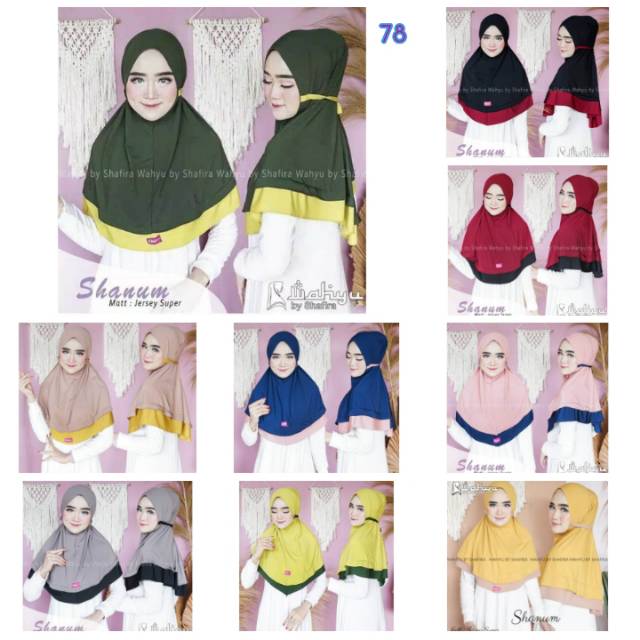 Jilbab bergo tali jersey shanum original wahyu by shafira