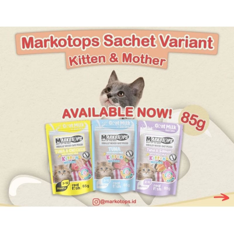 Markotops Pouch Adult&amp;Kitten 85 gr