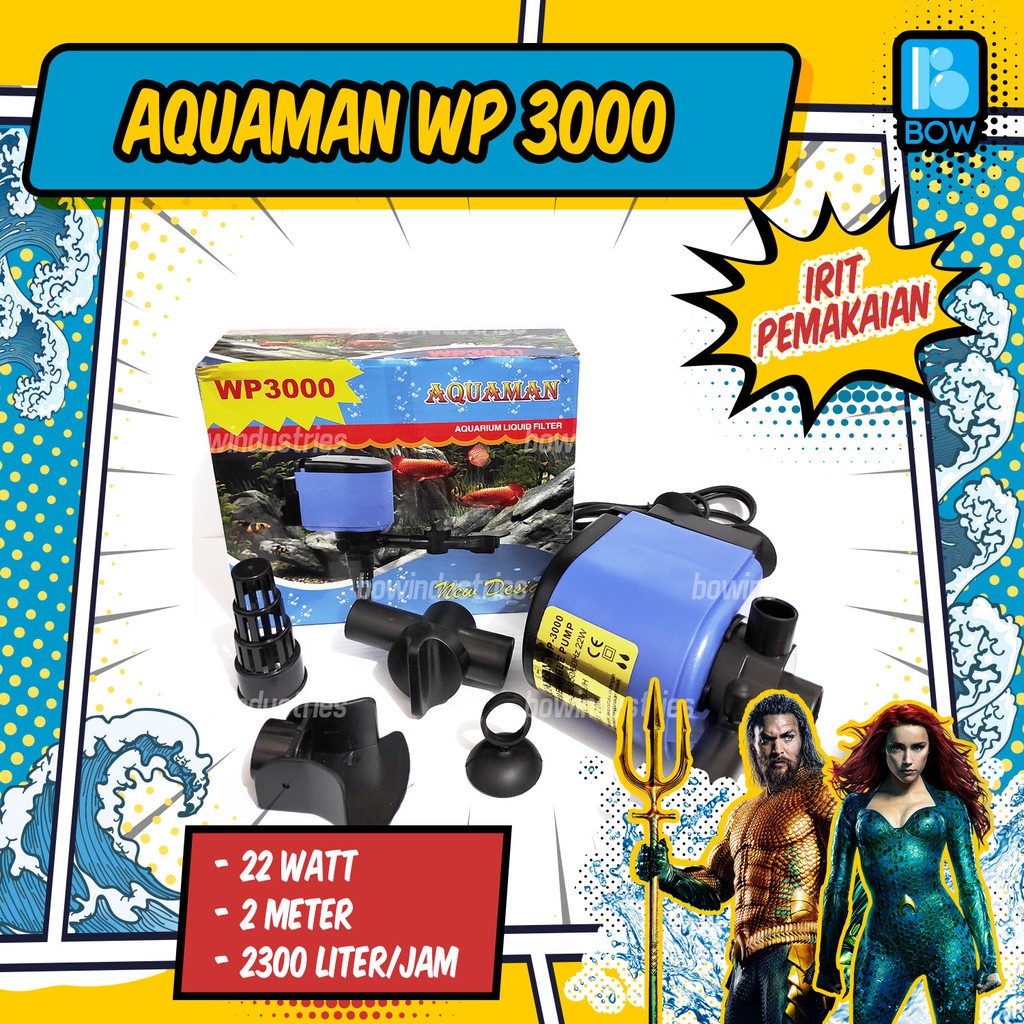 Jual Pompa Air Celup Kolam Ikan Aquarium Aquascape Akuarium Aquaman Hikari Sea Star Hk Wp P