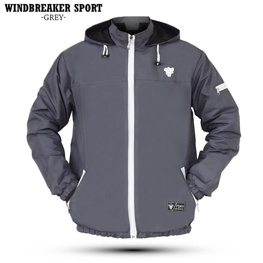 Triple F Windbreaker Jacket Sport-Grey tua XL