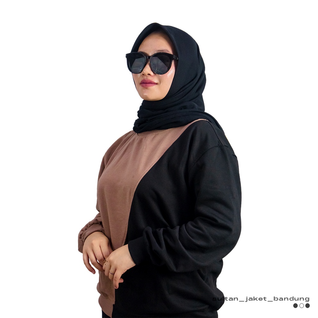 Slash Sweatshirt Holyrider || Sweater Crewneck Kombinasi 2warna Trendy