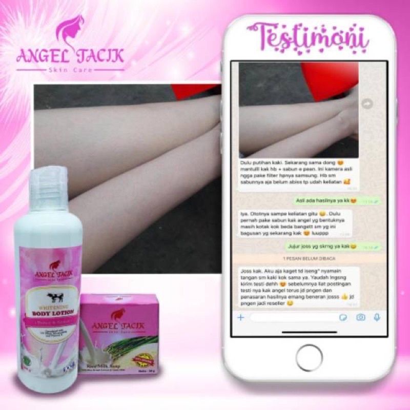 ‼️READY‼️HANDBODY ANGEL TACIK BPOM - PEMUTIH TUBUH - WHITENING BODY LOTION VIRAL