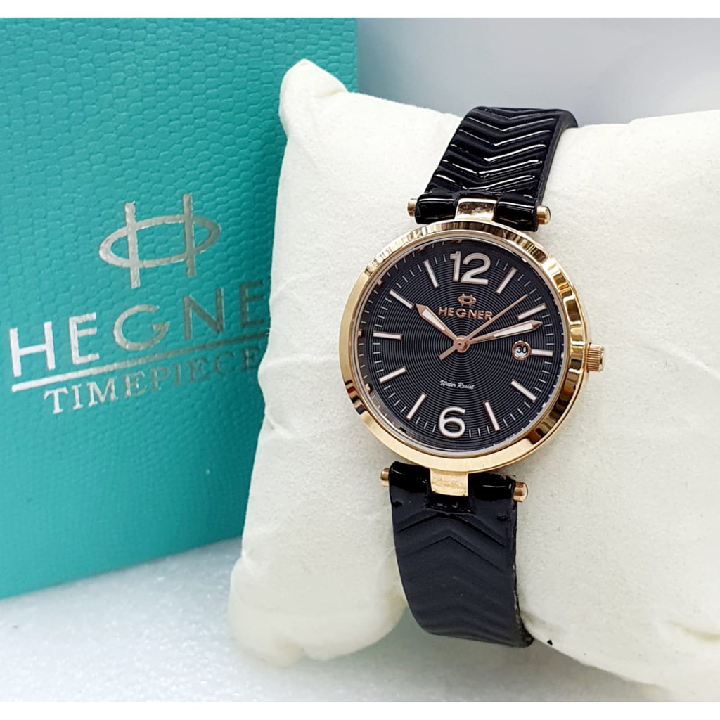 Jam Tangan Wanita Hegner 414 Analog Kulit Original Terbaru