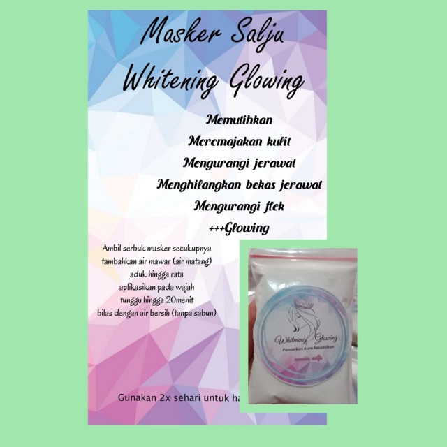 Masker whitening glowing