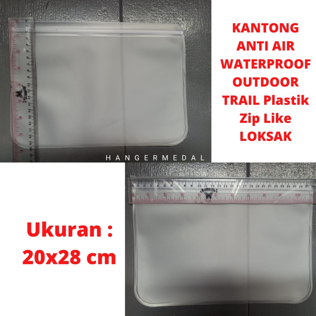 KANTONG ANTI AIR WATERPROOF OUTDOOR TRAIL RUNNING Plastik Zip like LOKSAK