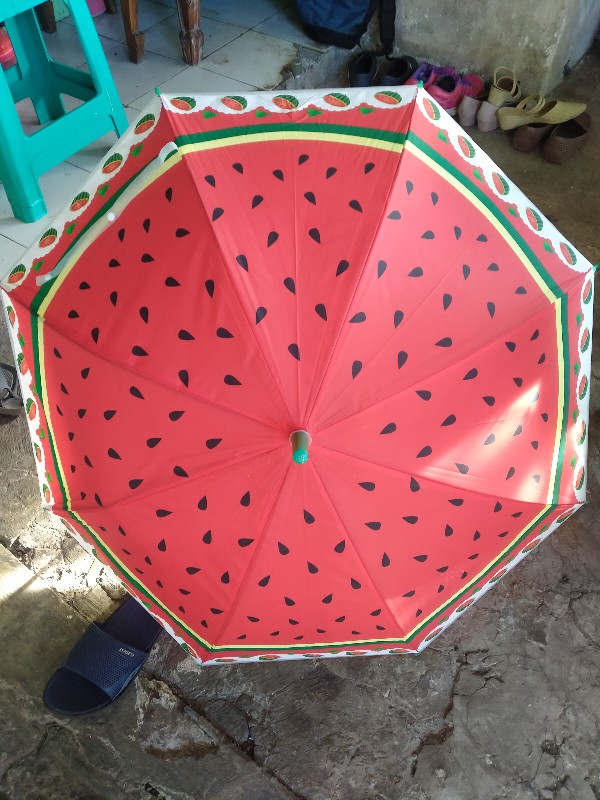 Payung Tongkat Motif Buah/payung Lipat 3d