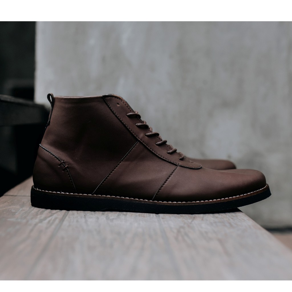 Alpha Dark Brown | Sepatu Vintage Klasik Sporty Pria/Cowok/Men - Boots - Original Footwear | FORIND x FSTP