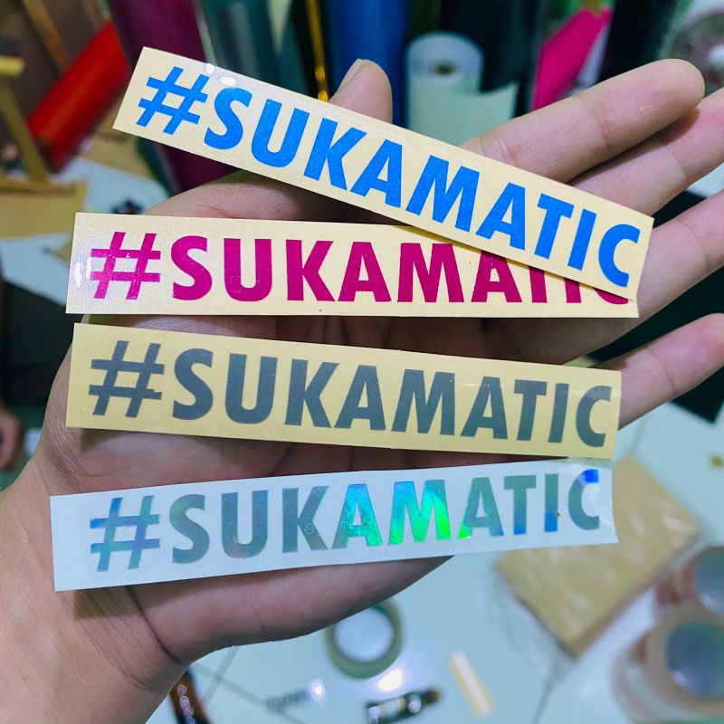 Sticker sukamatic cutting sticker reflektive