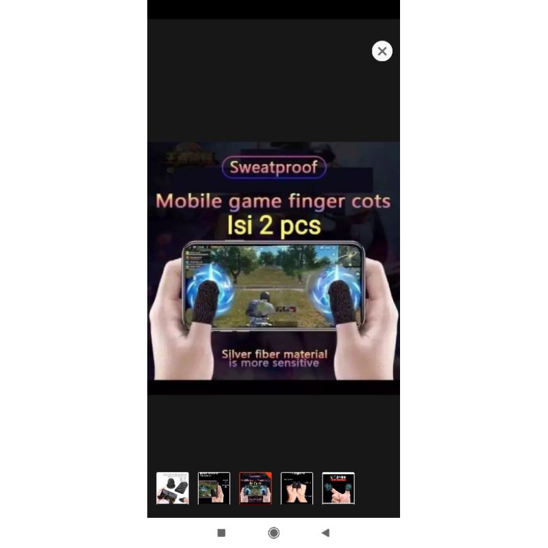 sarung gammers 2 pcs ,,,pubg dan mobile lagends anti lengket