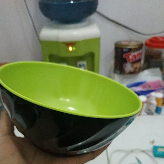 2 Pcs Mangkok Ulir Miring Hijau 7 Melamin Golden Dragon W-07a3