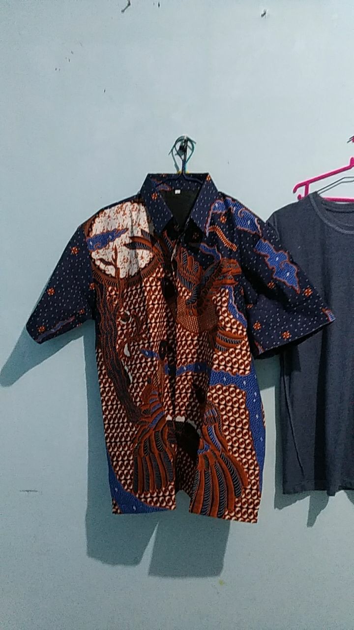 Peksi Langit Pendek Kemeja Batik Pria Full Furing Bahan Katun Halus Primisima