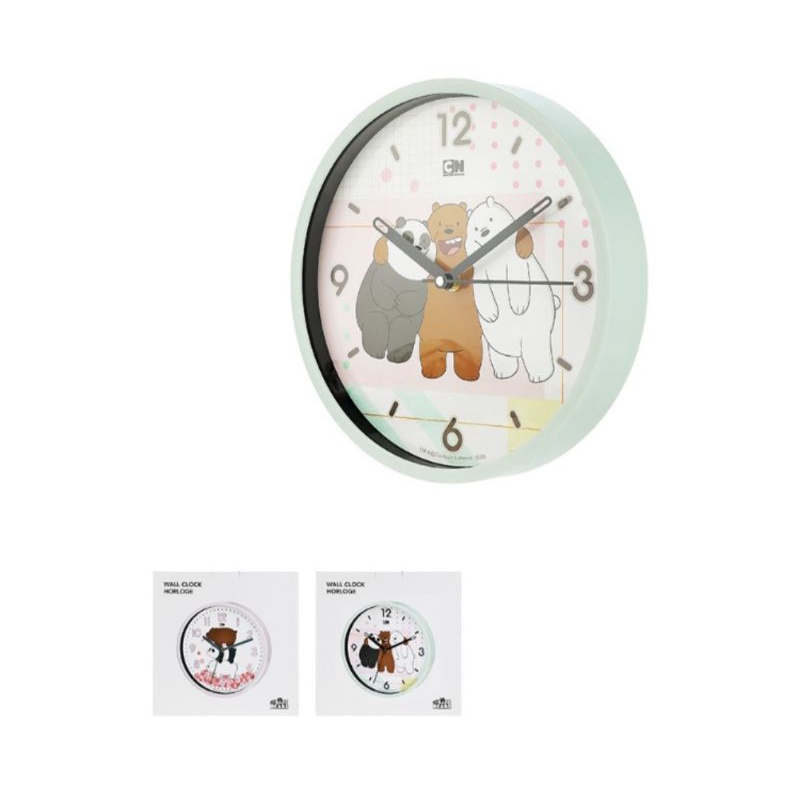 Jam Dinding We Bare Bears original Miniso