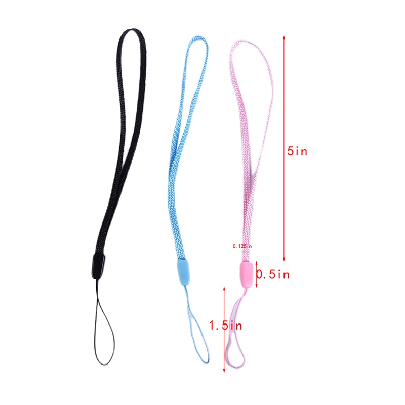 10pcs Strap Pergelangan Tangan Bahan Nilon Untuk Kamera / Handphone / USB / Flash Drive / Kunci