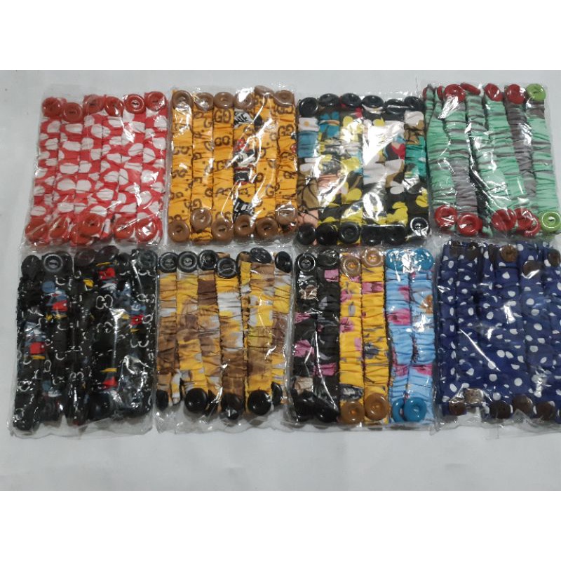 12 PCS KONEKTOR MASKER HIJAB MOTIF (RANDOM)