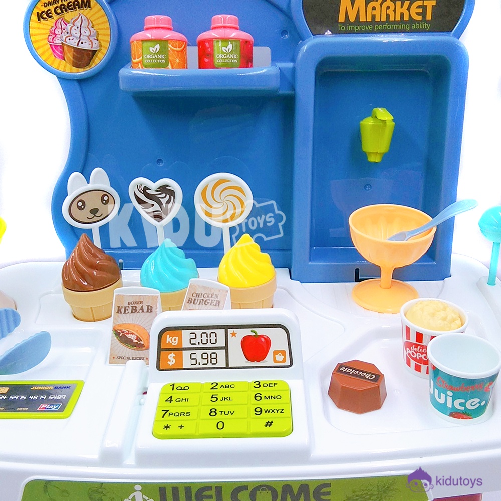 Mainan Mini Market Super Market Kasir Pasar Super Market Play Set 33 Kidu Toys