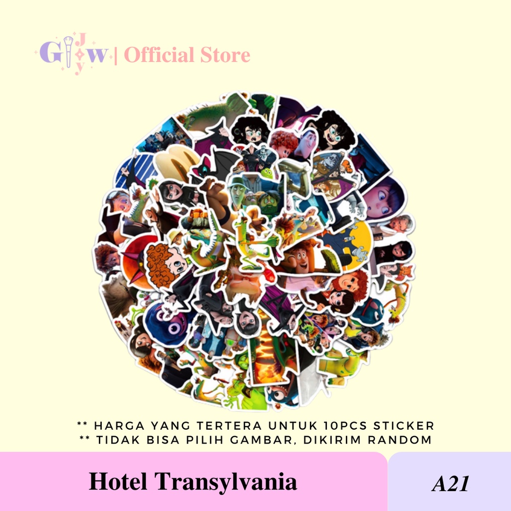 A21 STICKER 10PCS (HOTEL TRANSYLVANIA) anti air notebook scrapbook label tempel motif kartun superhero super hero unik lucu atk alat tulis kantor murah viral termurah kartun komputer leptop handphone hp smartphone koper laptop tembok kulkas disney anime