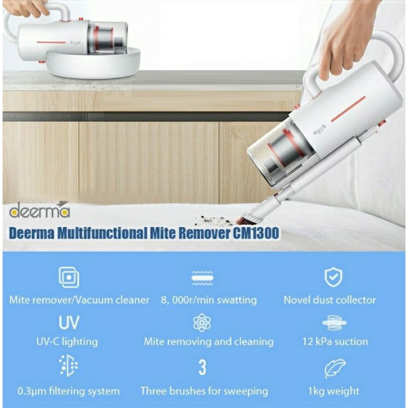 Deerma Mite Tungau Remover Vacuum Cleaner Kasur Handheld CM1300 2 in 1