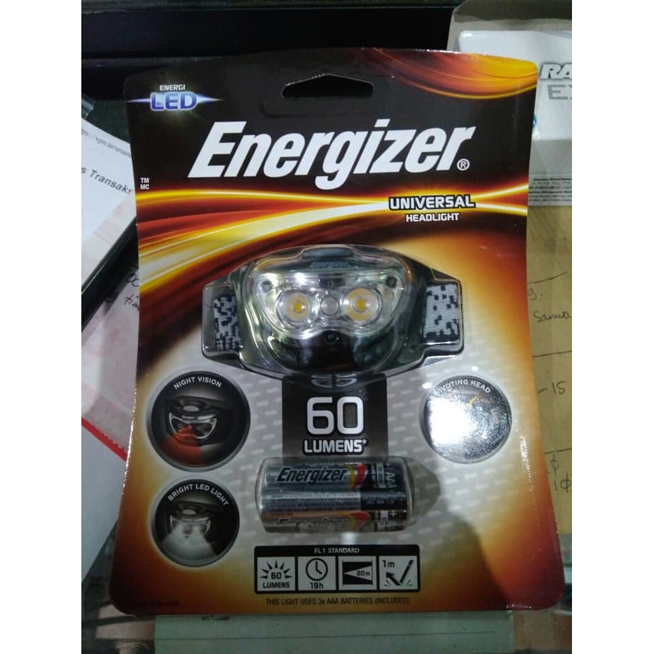 Murah Senter kepala (Headlight) Energizer 3 LED Limited