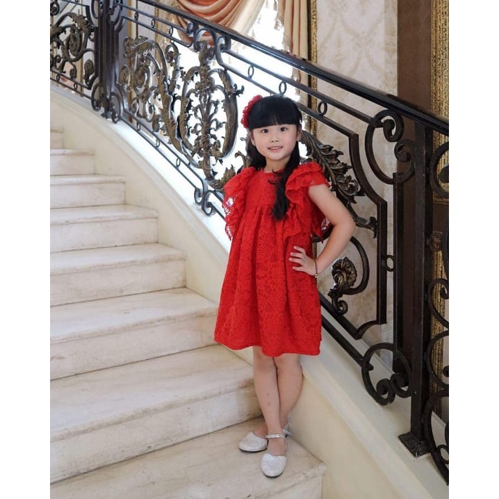 Dress Khaira Anak Unik/Gaun Anak/Dress natal anak/baju natal anak murah