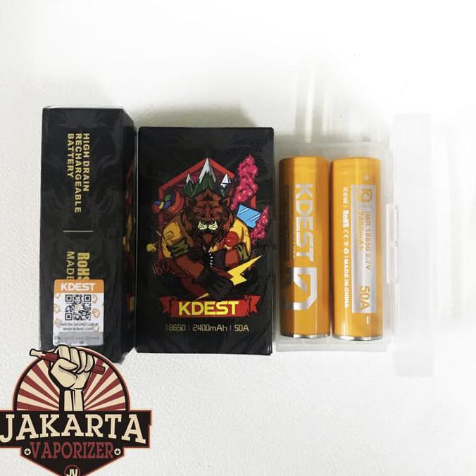 [BISA BAYAR DITEMPAT] KDEST 18650 2400MAH 50A Authentic Baterai Battery Vape Vapor Kode 379