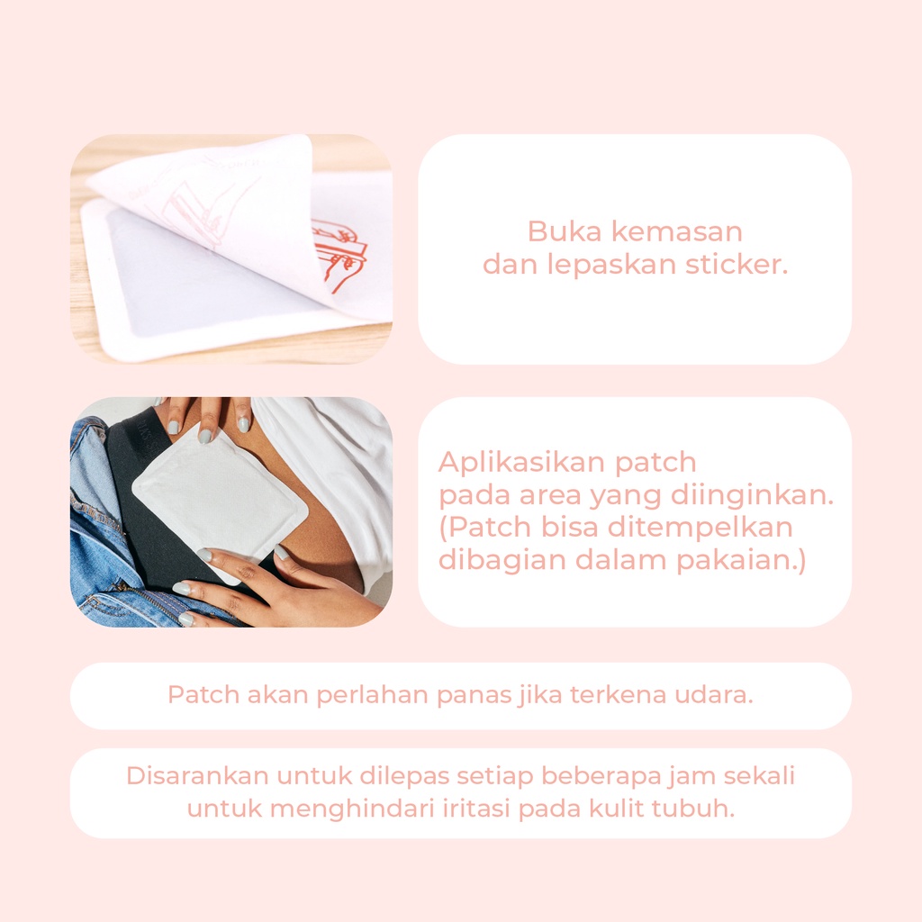 Milk Recipe Heating Patch for Menstrual Cramp Relief 5 Pcs | Kompres Penghangat | - Heating Pad untuk Meredakan Nyeri Haid Menstruasi