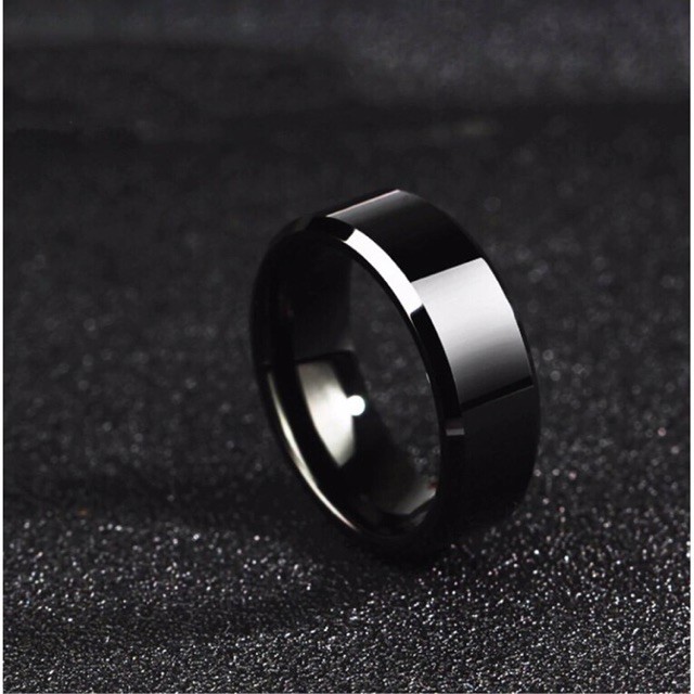 Cincin titanium polos hitam high Quality