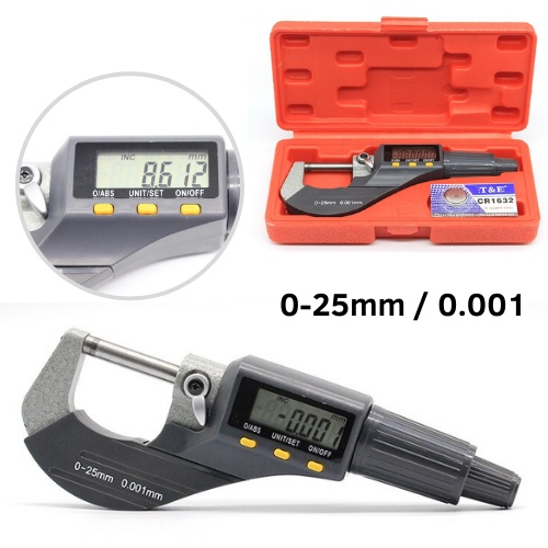 Digital Micrometer 0-25mm Digital outside Caliper Gauge 0.001mm