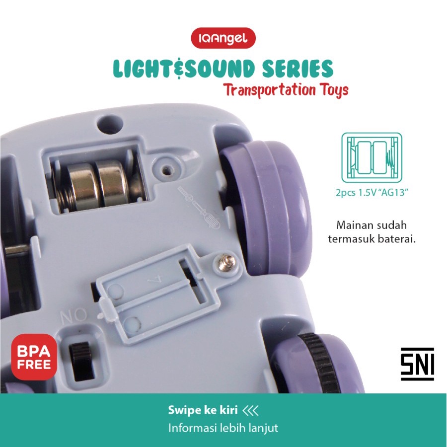 Mainan Bayi / Anak IQAngel Light &amp; Sound Transportation New Bersertifikat SNI