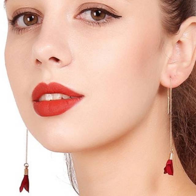 HensGrosir.com - 4 WARNA ANTING BUNGA SIMPLE FRILL KECIL IMPORT E2886X / 7X