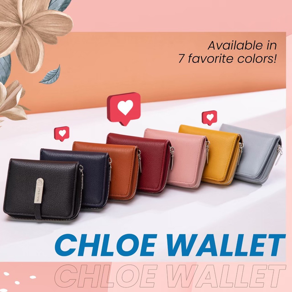 Jims Honey Chloe Wallet Dompet Wanita Kecil Simpel dompet Lipat Minimalis Banyak Warna Murah