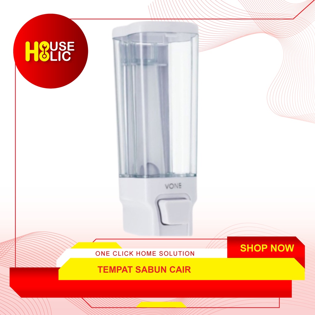 Tempat Sabun Shampo Cair Tempel Dinding Soap Dispenser 900-H-1 Single