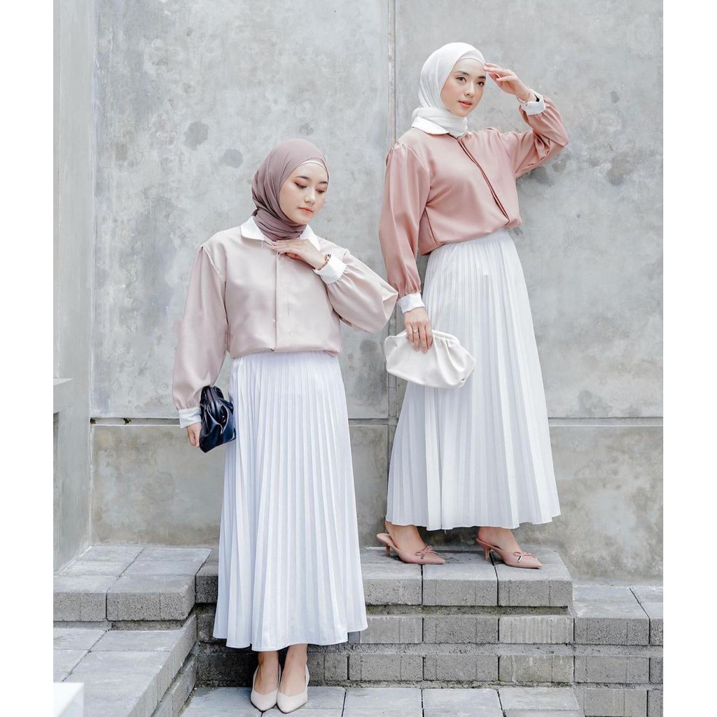 1KG MUAT 5PCS | NEIKO TOP SHIRT PASTEL HITS OOTD FASHION SELEBGRAM WANITA