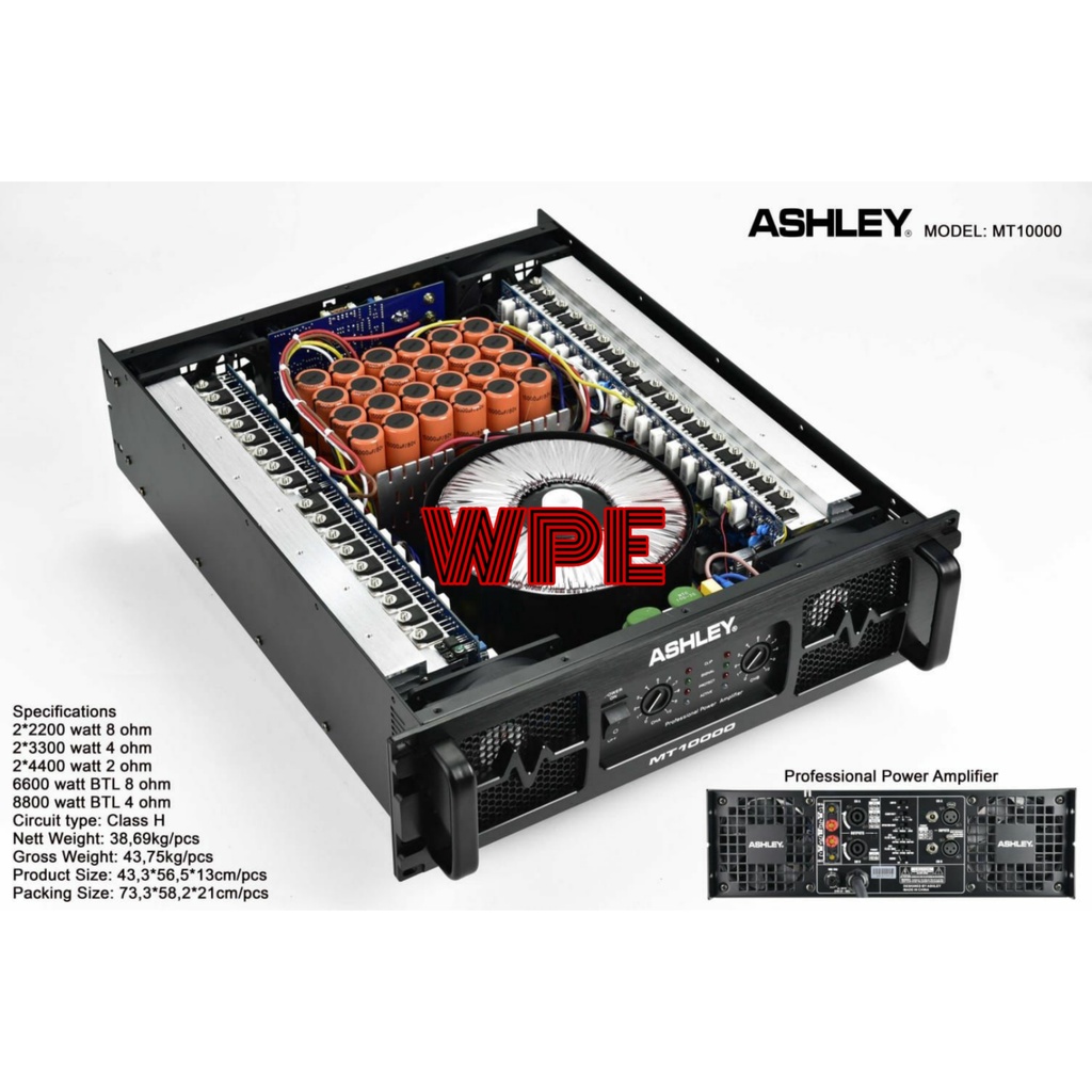 power amplifier ashley mt10000 / ashley mt 10000 original