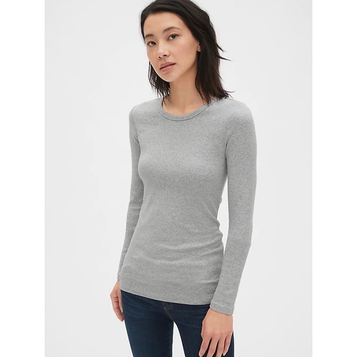 Gap Modern Crewneck T-Shirt Long Sleeve | Kaos Lengan Panjang wanita