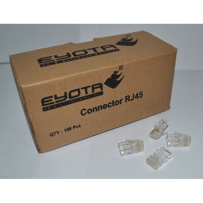 Konektor Lan RJ45 1 dus 100pcs