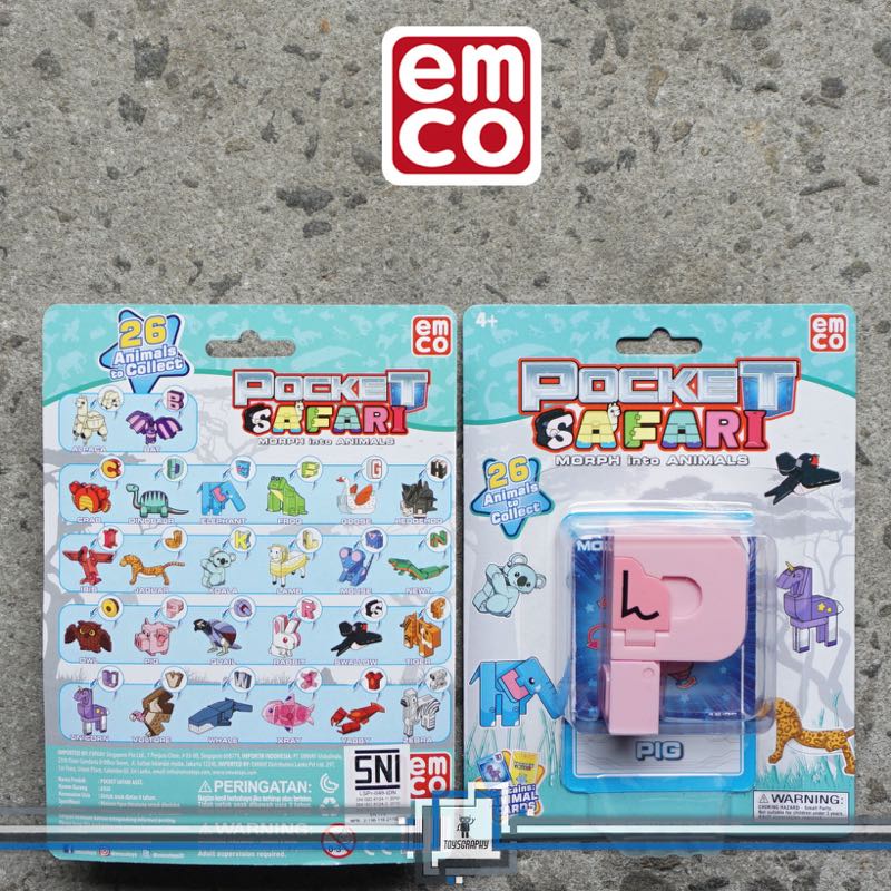 Emco Pocket Safari PIG Letter P Morphers Robot Animal