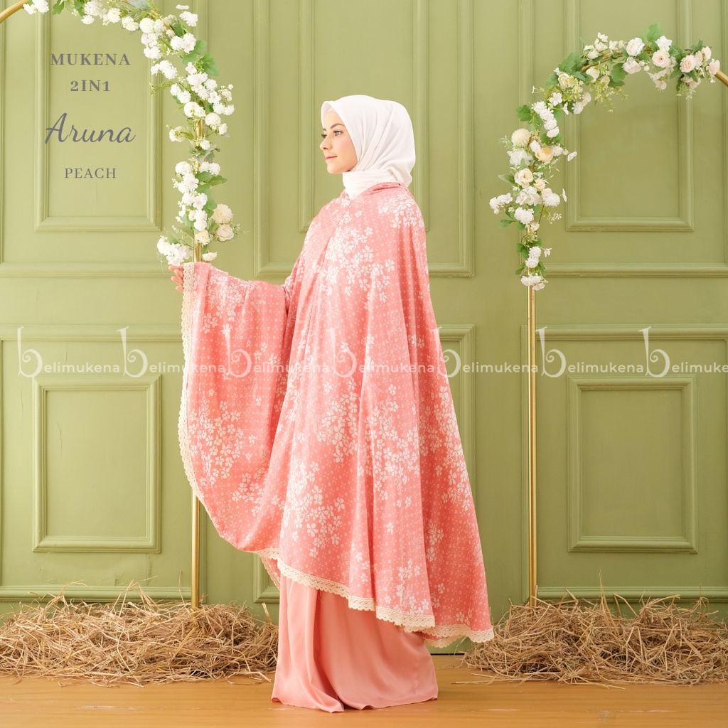 belimukena premium mukena dewasa traveling 2in1 aruna