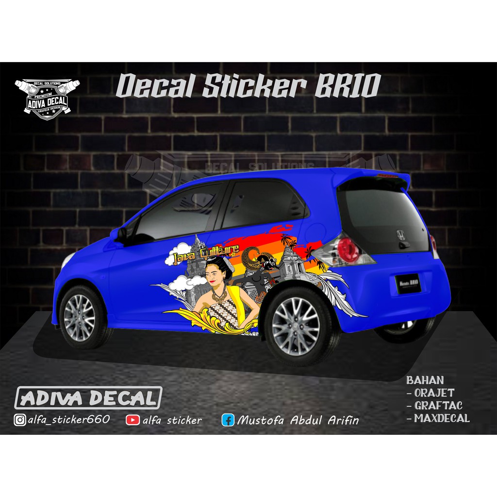 DECAL STICKER BRIO BALINESE - STIKER PRINTING BRIO