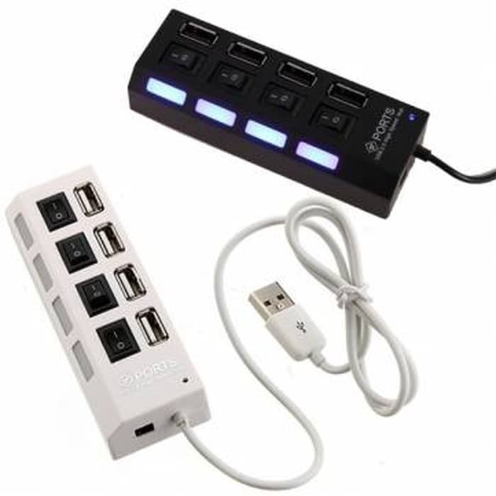 USB HUB 4 Port 7 Port On Off Power Indikator High Speed