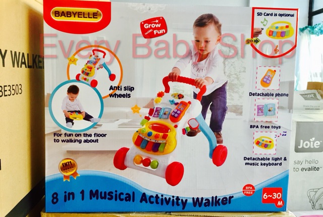 BabyElle 8 in 1 Musical Activity Baby Walker NEW Baby Elle Babywalker with Music