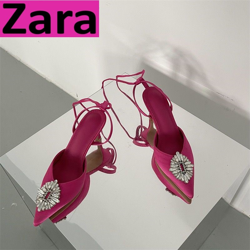 SEPATU HAK TALI WANITA ZR 40 HIGH HEELS BRANDED ORI IMPORT ZARA