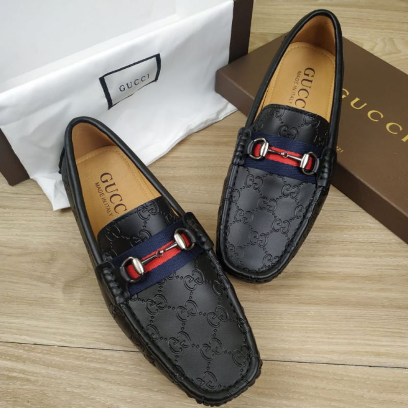sepatu loafers pria import quality gucciy